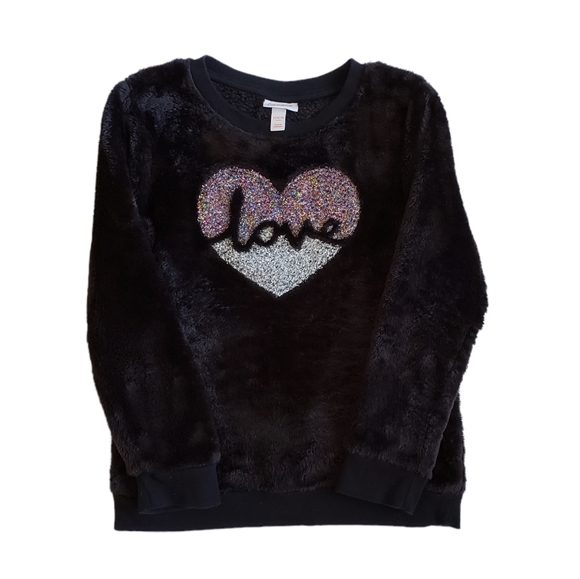 Cat & Jack Other - Cat & Jack Kids Black Fuzzy Sweater Size 10/12